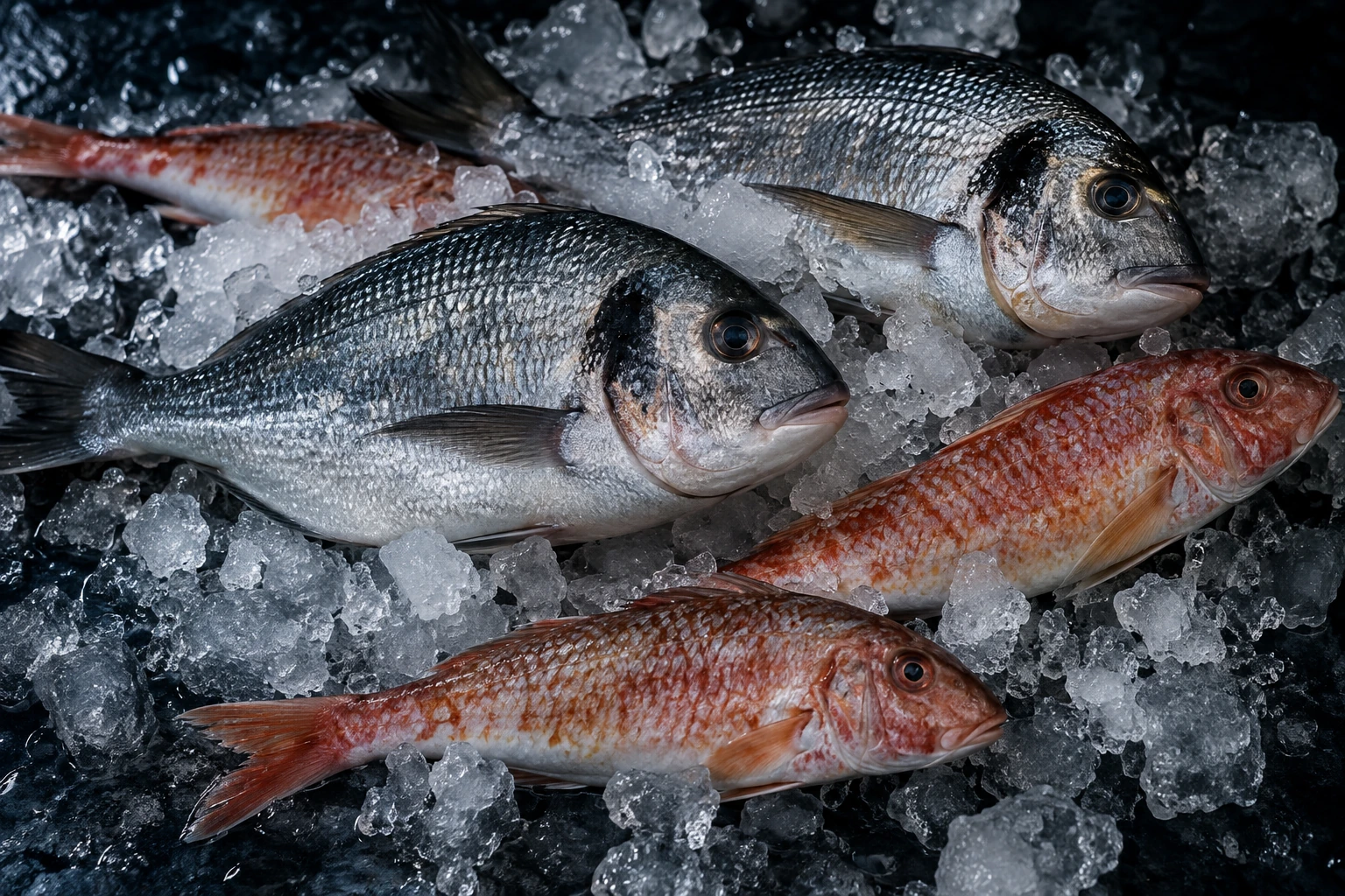 Immagine illustrativa di pesce fresco su ghiaccio